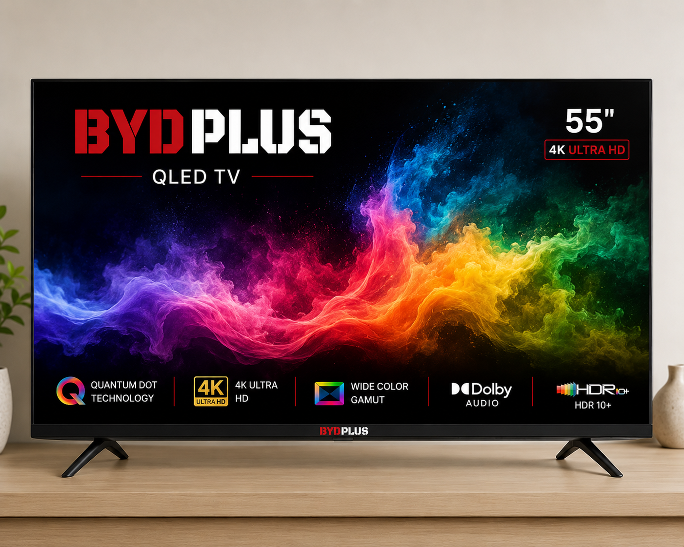 BYDPLUS 55 inch QLED TV (4K)